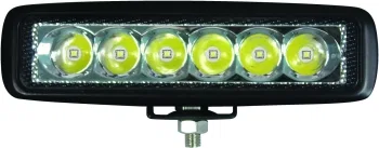 357203001 – HELLA LIGHTS Light Bar, LED 6 Inch Length 6 Clear Bulb 18 Watt Flood Beam 1000 Lumens Black Aluminum Hous...